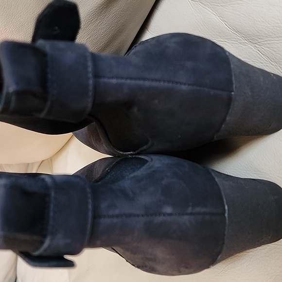 UGG Womens Indra Waterproof Black Wedge Ankle Boots Size 10 Preowned - Picture 11 of 14